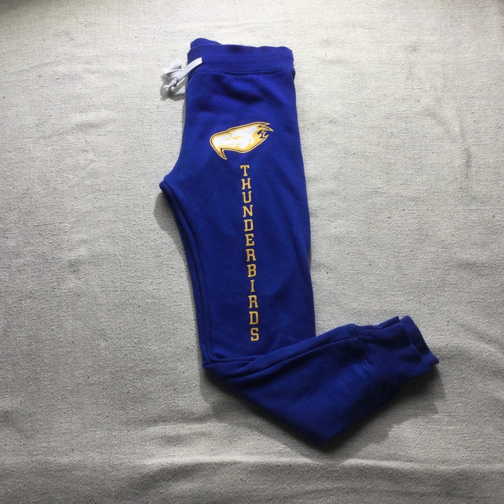 Varsity UBC thunderbird blue sweatpants sz: XL